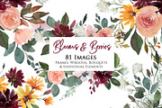 Fall and Winter Flowers Large Bundle, an Illustration by Graphic Blue Bird (Thumbnail 1 of 8)