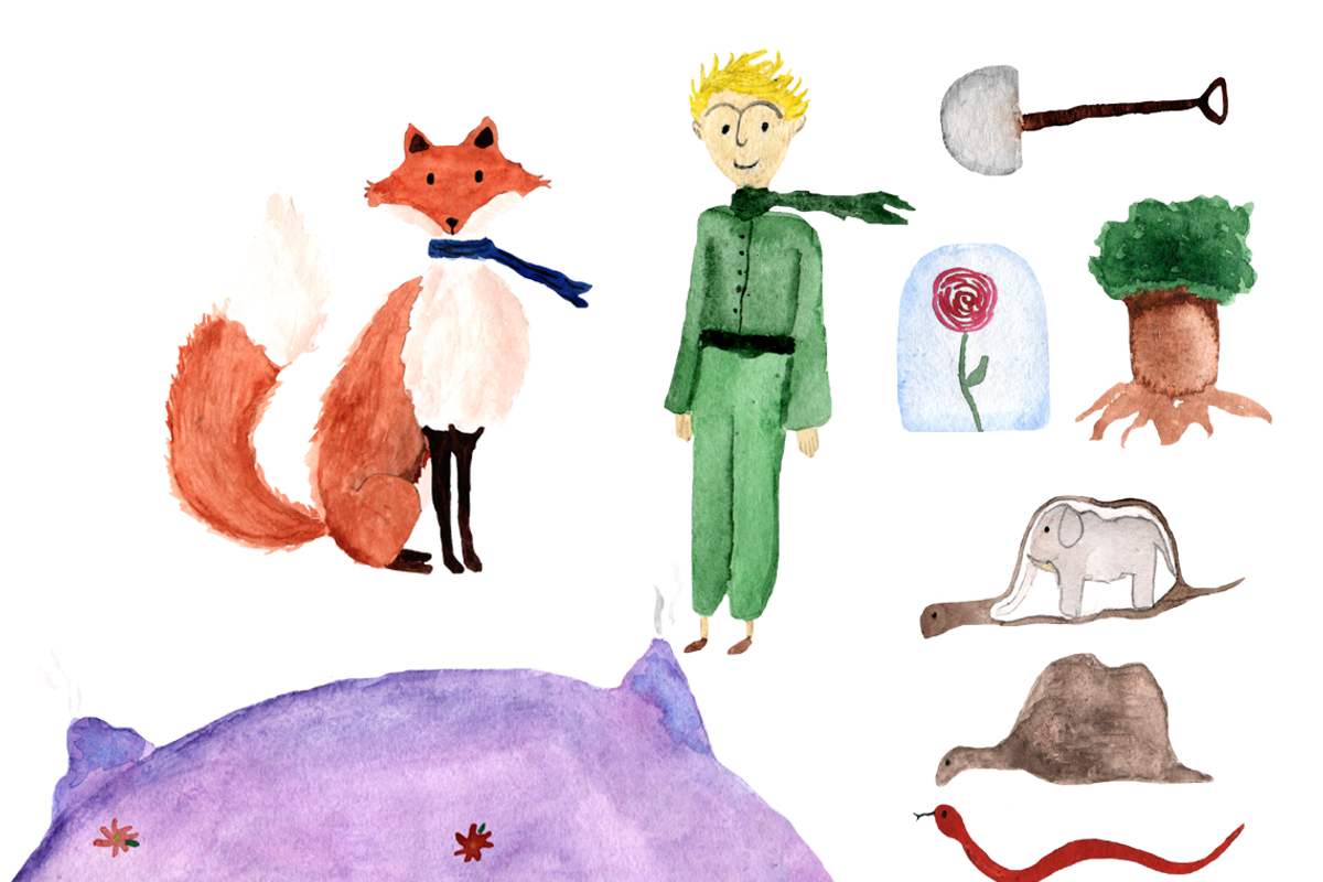 9 Watercolor Little Prince Clip Art, an Object Graphic by Tati Bordiu