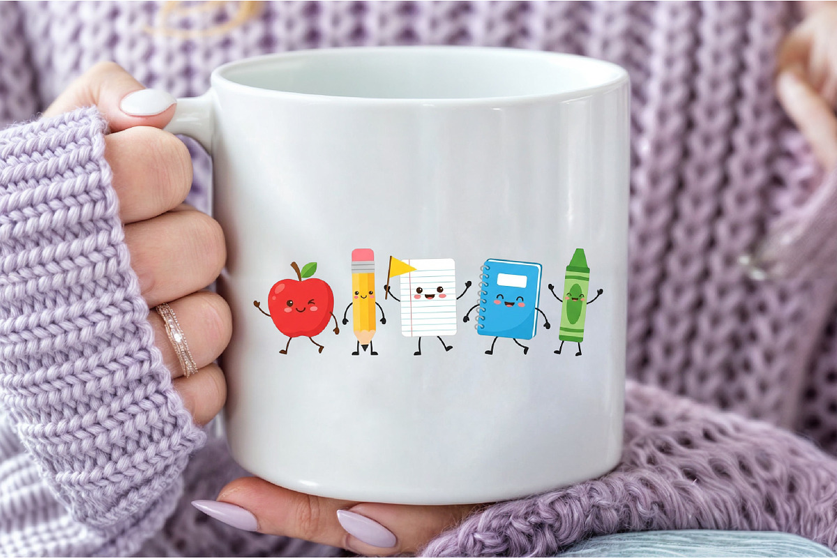 School Supply Mini Characters PNG, a Seasonal Illustration by DreamCafeArt (Photo 6 of 6)