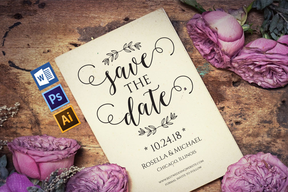 Save the Date Template SHR207, an Invitation Template by Shafura_Wedding (Photo 1 of 5)