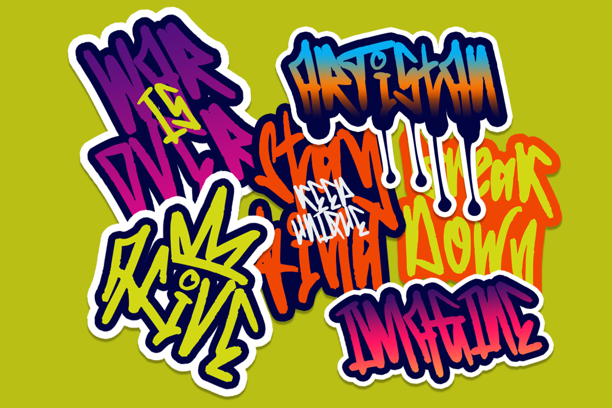 Edcosmic | An Urban Art Font, a Script Font by Colllab Studio (Photo 3 of 17)