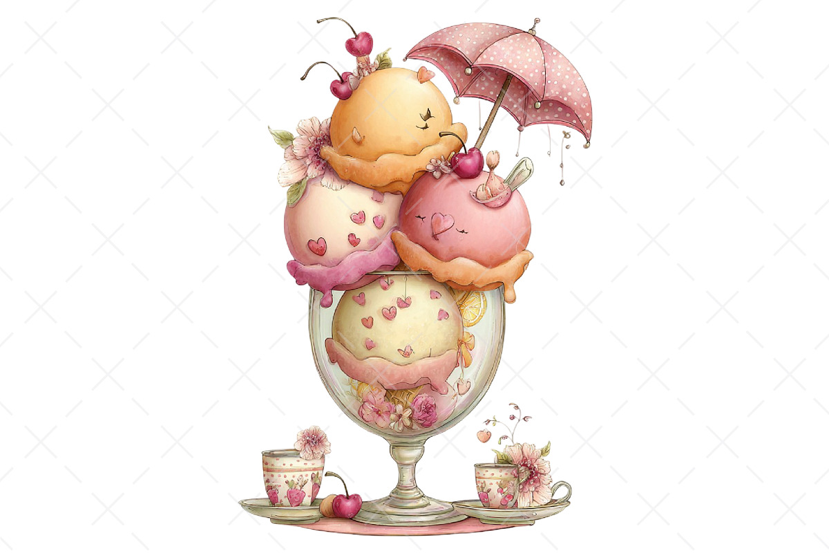 Summer Treats Ice Cream Clipart, an Illustration by Craft Nest (Photo 11 of 12)