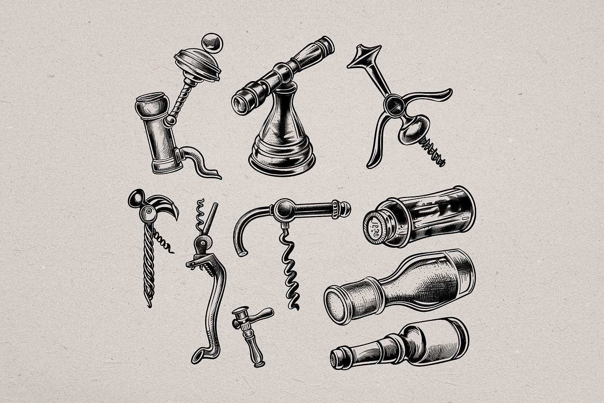 Hand Drawn Wine Vector Set, a Food Illustration by Alternate Studio (Photo 10 of 10)