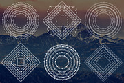 Set of round and square BOHO frames, a Decorative Illustration by SomStock (Thumbnail 4 of 14)