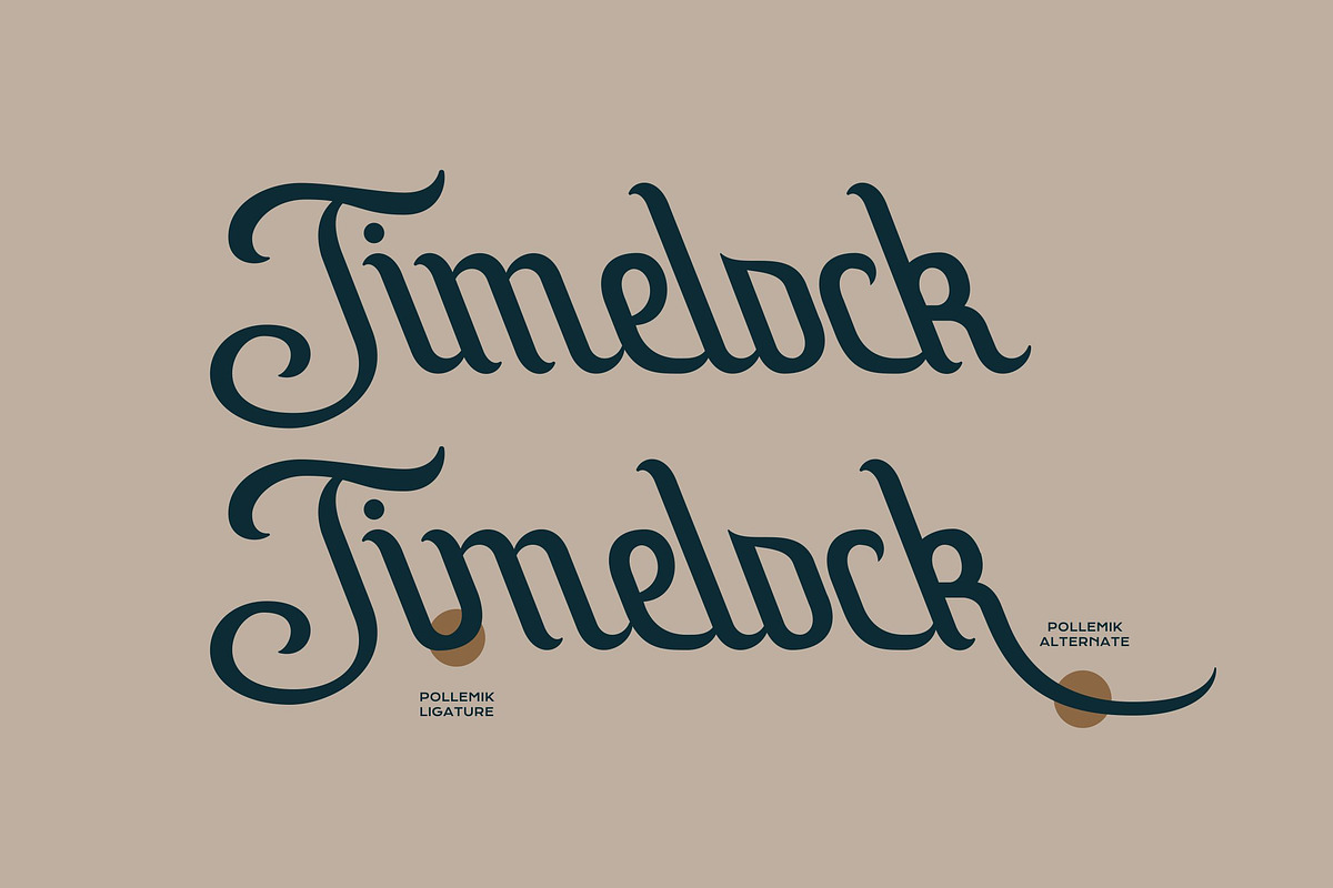 Pollemik - Vintage Script Font, a Script Font by Imoodev (Photo 2 of 5)