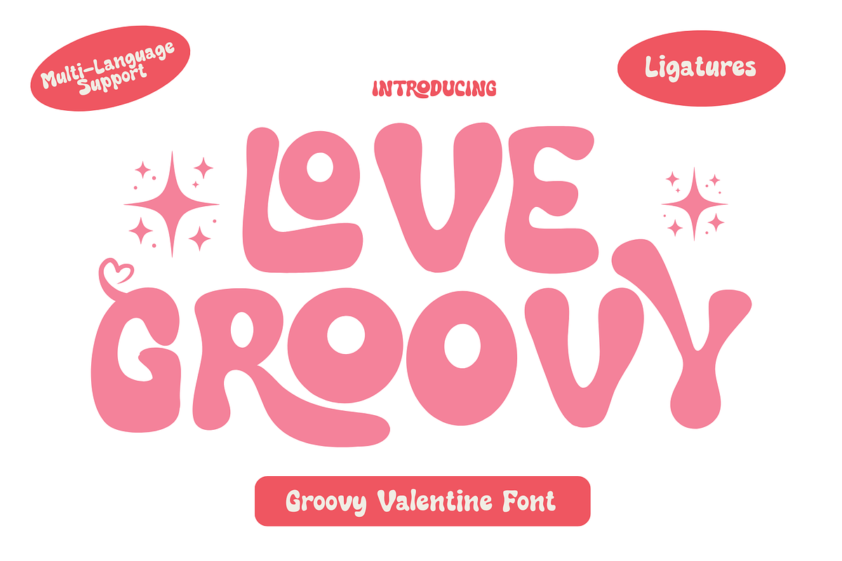 Love Groovy is a Display Font, a Handwritten Font by Brown Cupple (Photo 1 of 7)