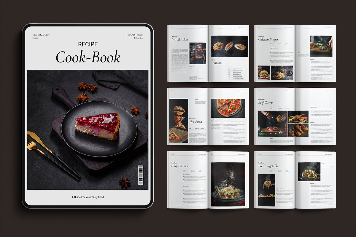 Digital Cook Book Template, a Brochure Template by E-Type (Photo 1 of 7)