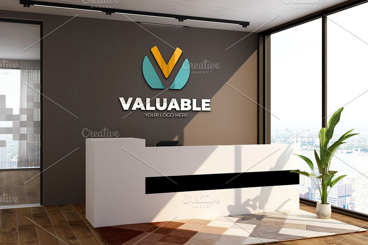 PSD Reception Room Logo Mockup, a Product Mockup by Ayy (Photo 11 of 11)