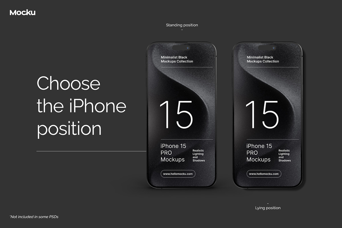 iPhone PRO 15 Mockup Collection, an iPhone Mockup by Mocku (Photo 11 of 14)
