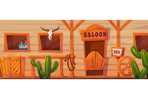 Wild West Saloon Exterior Facade