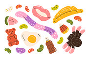 Gummy candies. Jelly sweets set, a Food Illustration by Good Studio (Thumbnail 6 of 7)