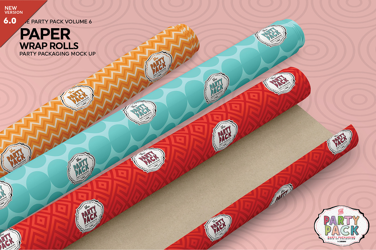 Paper Wrapper Rolls Mockup, a Product Mockup by INCDesign (Photo 1 of 7)
