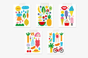 FUNNY SUNNY Graphics Bundle, an Illustration by Katerina Osa (Thumbnail 7 of 19)