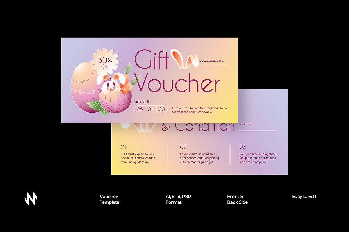 Easter Voucher, a Stationery Template by Neermana (Photo 1 of 4)