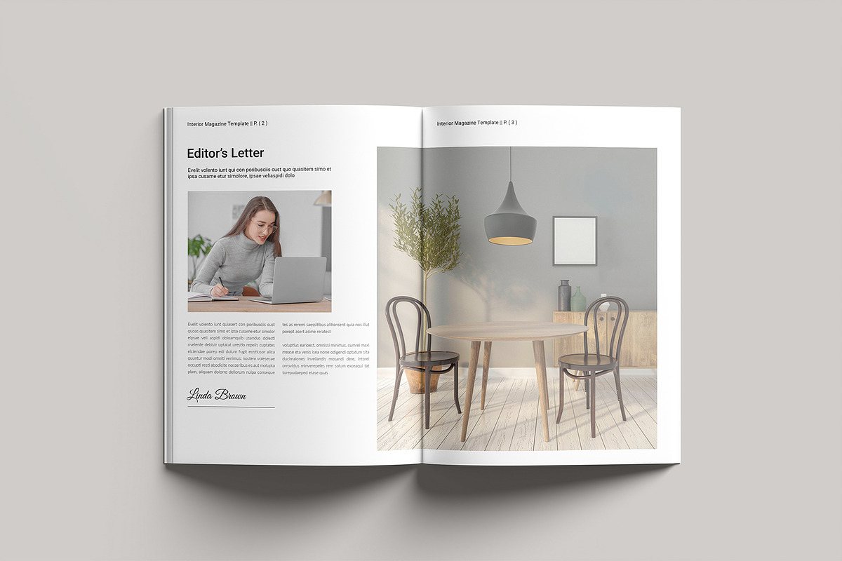 Interior Design & Magazine Template, a Magazine Template by GoldenGrid Studio (Photo 3 of 12)