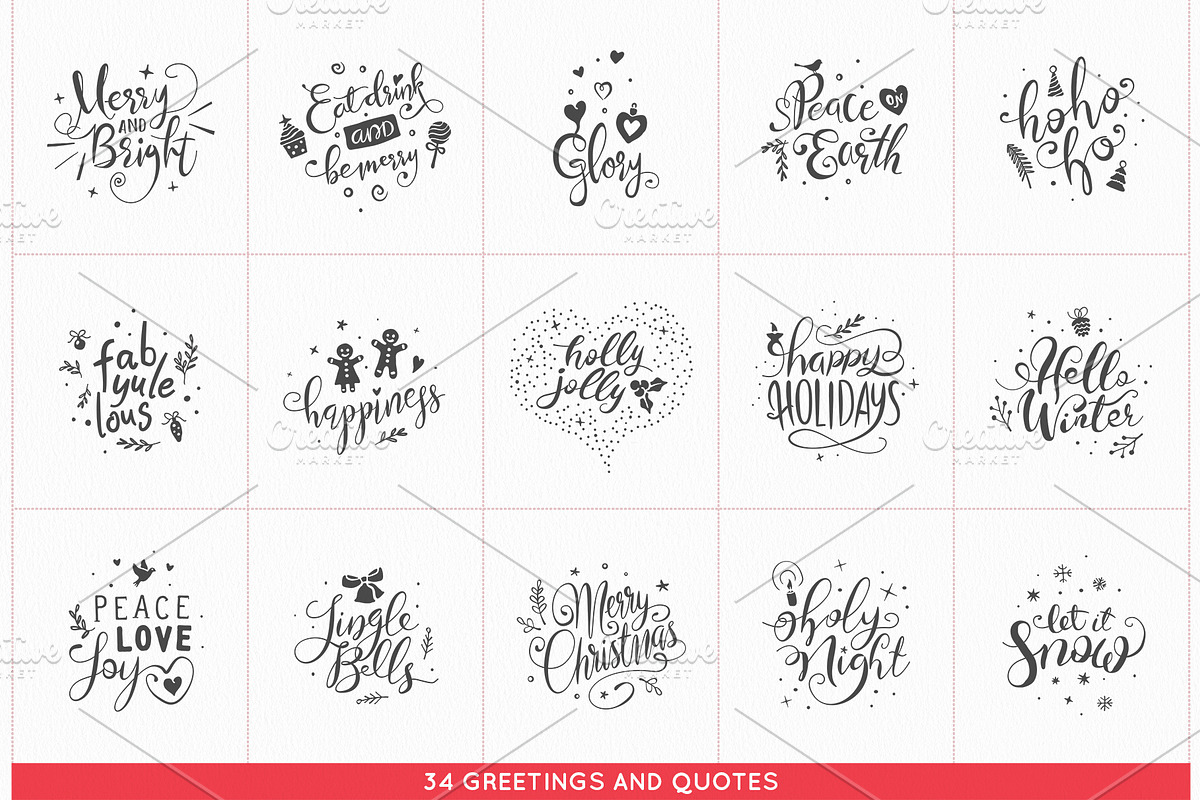 Christmas Mega Pack, a Decorative Illustration by Mera Pixels (Photo 3 of 7)