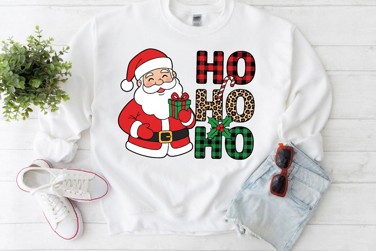 Santa Claus Ho Ho Ho Sublimation PNG, an Illustration by Craft Nest (Photo 4 of 6)
