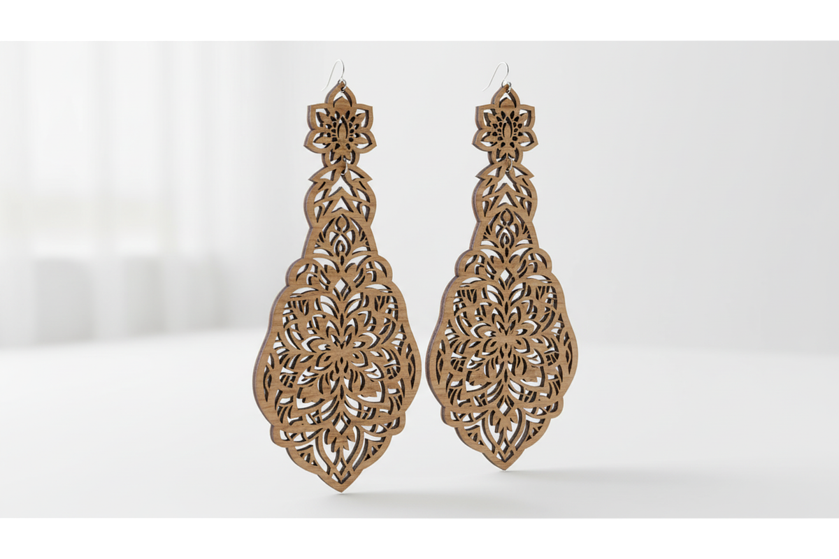 Flower Earrings Vector Set, a Graphic by hafijul (Photo 2 of 11)