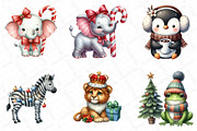 Christmas Cute Animals Clipart PNG, an Illustration by DreamPrint404 (Thumbnail 2 of 5)
