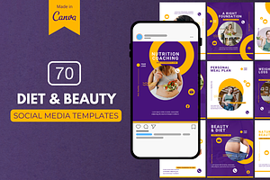 Diet and Beauty Instagram Templates