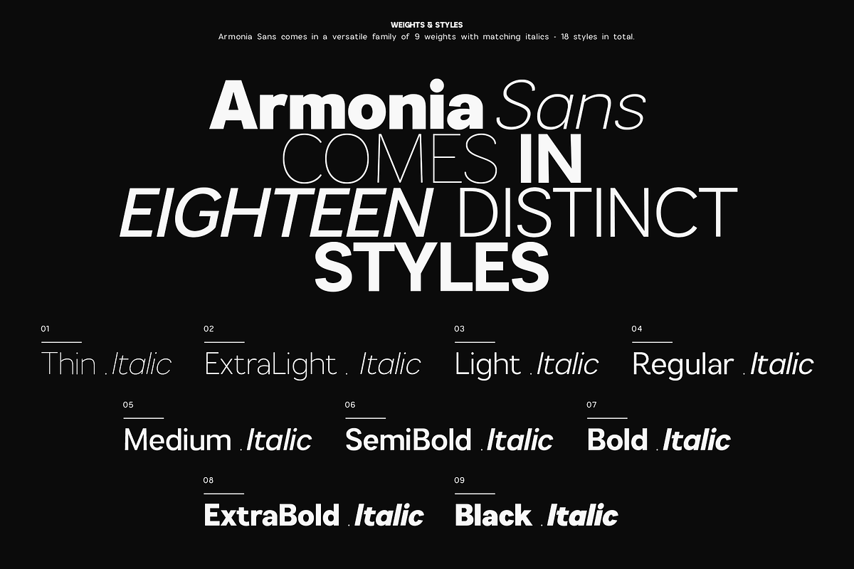 Armonia Sans - Variable Typeface, a Sans Serif Font by VP Fonts (Photo 23 of 33)