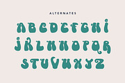Coventry - Groovy Retro Font, a Script Font by AQR Studio (Thumbnail 2 of 9)