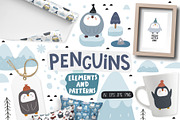 Penguins, a Background Graphic by AnnieArt (Thumbnail 1 of 7)