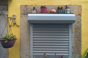 Yellow Lisbon Facade with Plants, an Architecture Photo by SkyNext