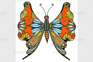 Ornate Vector Butterfly