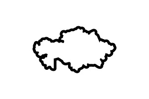 Kazakhstan country black icon, an Outline Icon by Creative priyanka