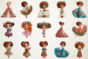 Whimsical Elegant Girl Watercolor, a Seasonal Illustration by RobertsArt (Thumbnail 4 of 7)