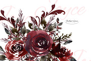 Burgundy Florals, Wreaths, an Illustration by Feather Grace Designs (Thumbnail 6 of 13)