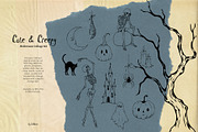 Cute & Creepy Halloween Collage Kit, an Object Graphic by Lidberia (Thumbnail 11 of 12)