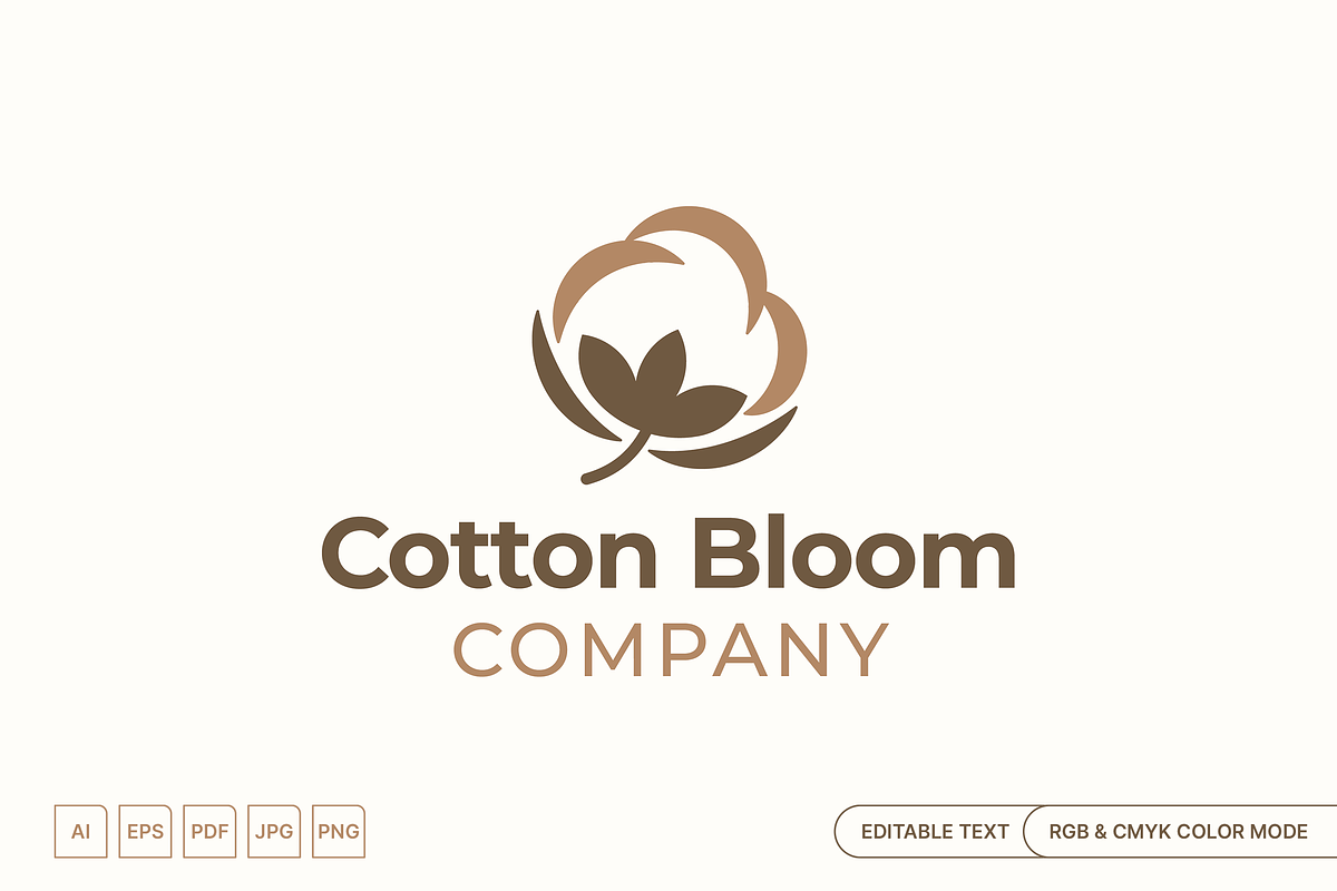 Cotton Bloom Logo, a Branding & Logo Template by muhisya