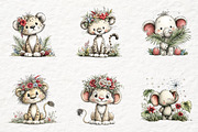 Safari Animals Whimsical Clipart, a Transportation Illustration by Watercolor design (Thumbnail 2 of 6)