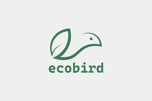 Bird With Leaf Logo, a Branding & Logo Template by Salman Shop