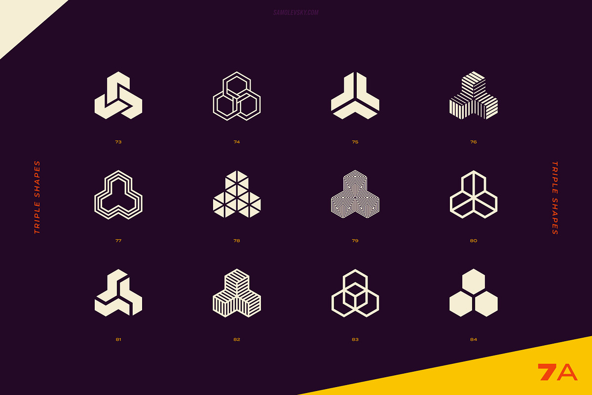 96 Logo Marks & Geometric Shapes, a Branding & Logo Template by Samolevsky (Photo 20 of 24)