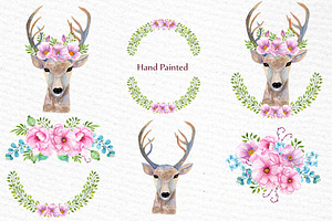 Boho Wedding Floral Clipart