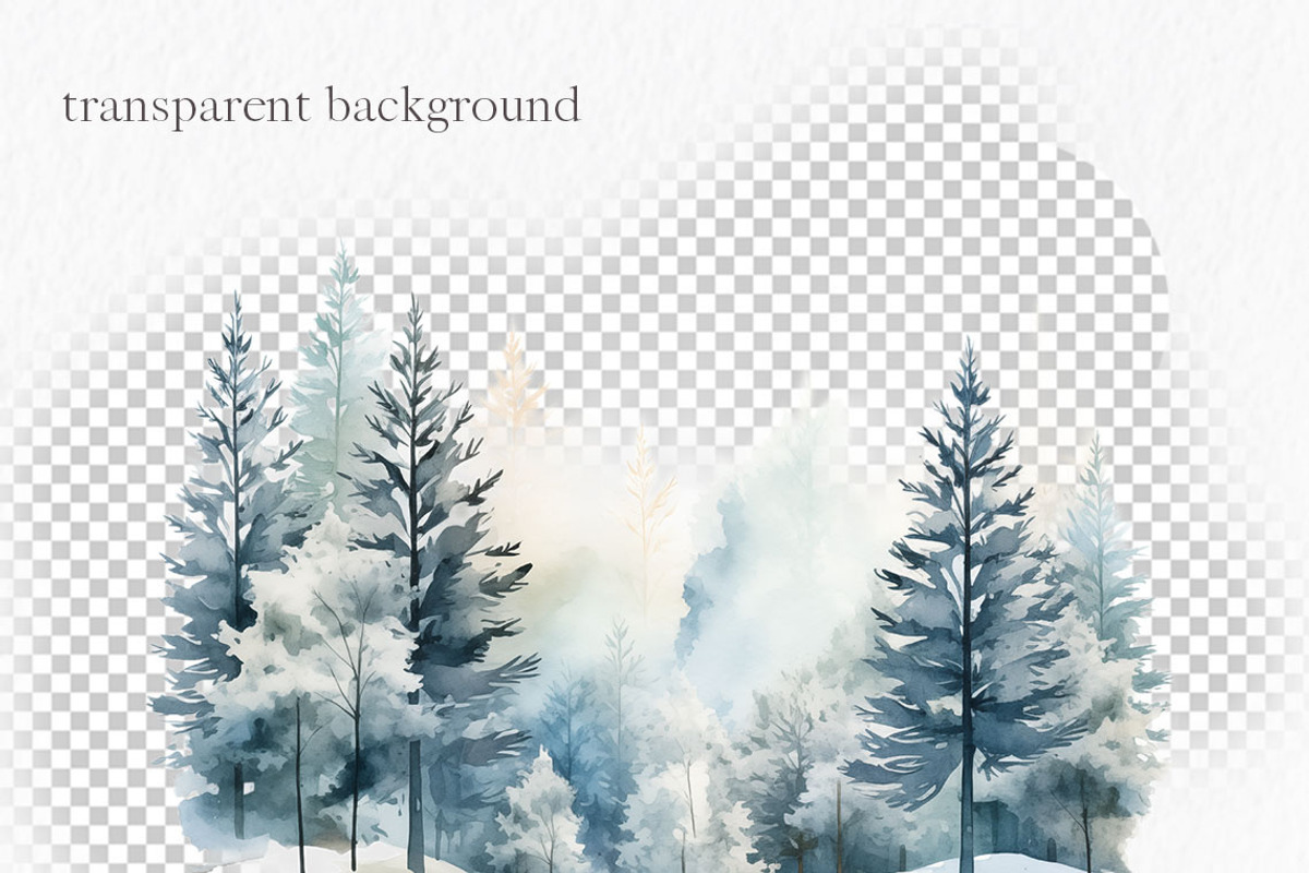 Watercolor forest clipart PNG, an Object Graphic by MyLittleMeow (Photo 7 of 8)