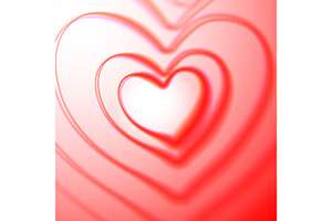 Heart card with colorful aberrations
