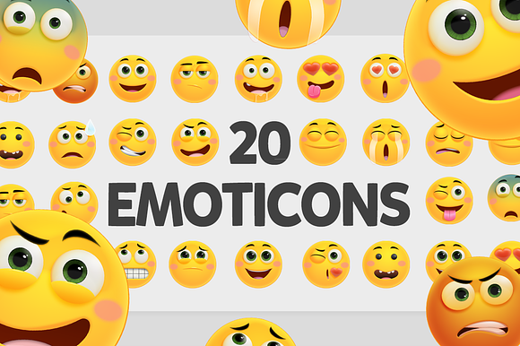 20 Friendly Vector Emoticons