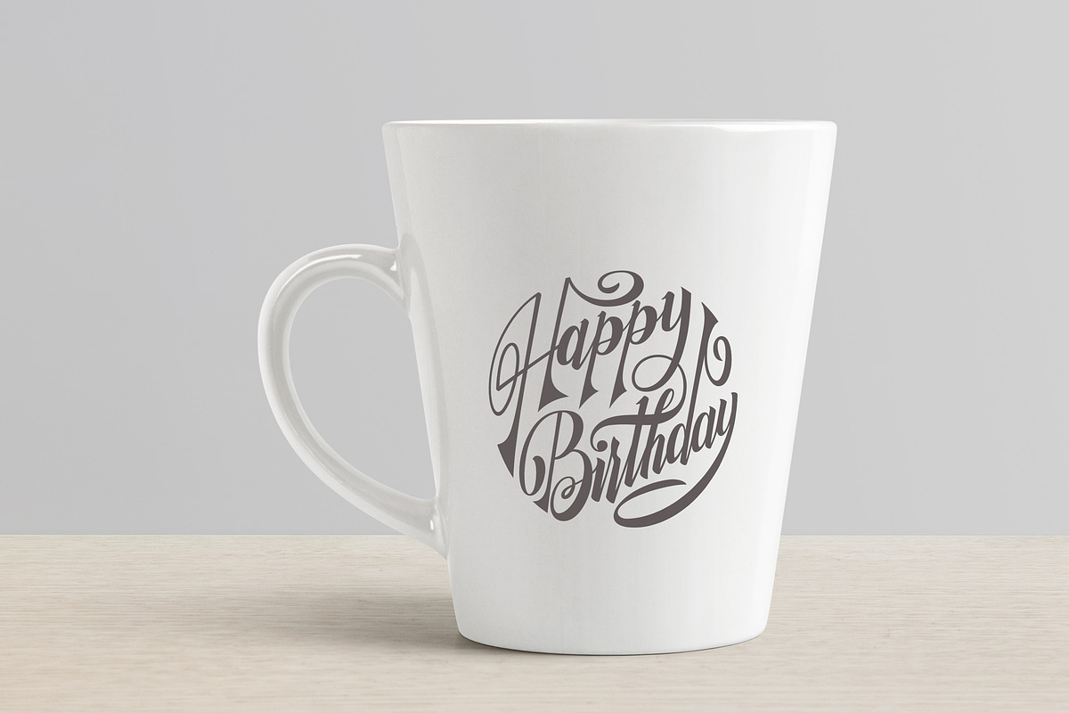 Happy Birthday Round Lettering, a Decorative Illustration by Royaltype (Photo 4 of 5)