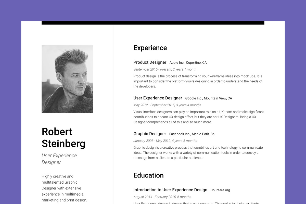 Professional Resume Set 1 Vertical, a Resume Template by DEFNST (Photo 2 of 9)