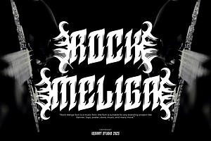 Rock Meliga - Music Font, a Blackletter Font by Iqsiart Studio