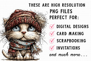 Festive Cat Winter Clipart, an Illustration by Libby Wishes (Thumbnail 2 of 8)