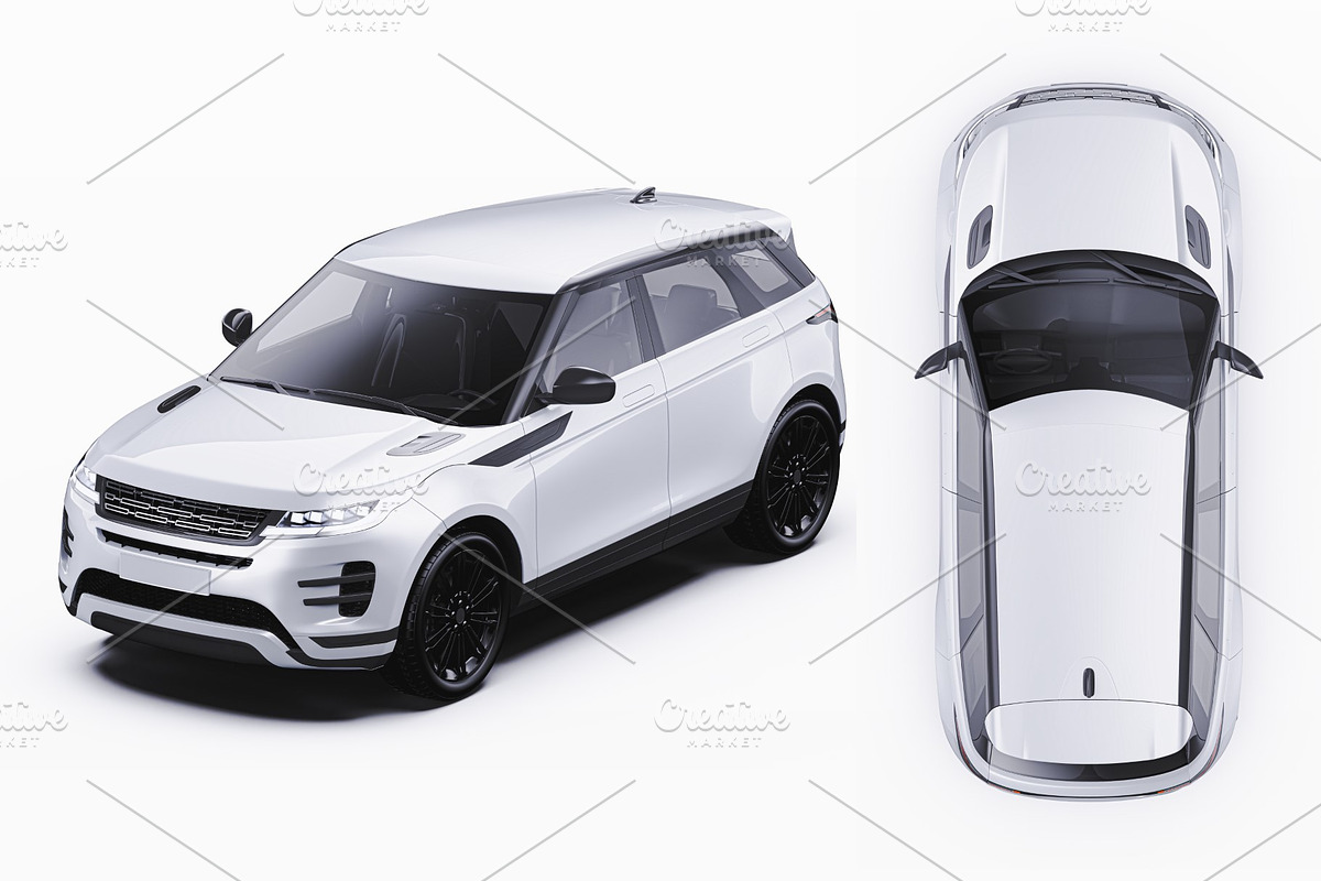 Luxury Compact SUV Wrap Mockup Set, a Product Mockup by Halal Graphic Studio (Photo 15 of 15)
