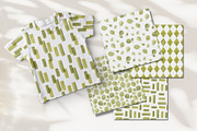 Olive abstract patterns watercolor, a Texture Illustration by YarovaArt (Thumbnail 19 of 21)