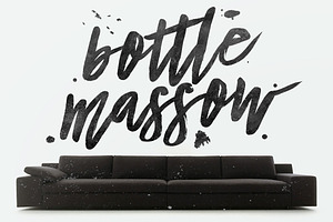 Bottle Massow Brush Script, a Script Font by Maulana Creative