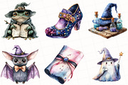 Pastel Witch Halloween Clipart, an Illustration by OK Design (Thumbnail 5 of 5)