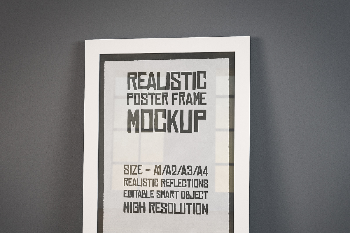 Realistic Poster Frame Mockup, a Print Template by Franklin Design (Photo 4 of 4)